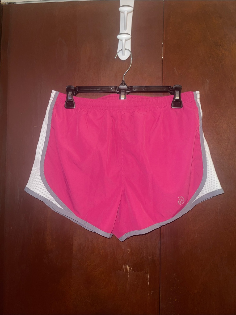 be inspired Bright Pink Athletic Shorts with White Trim